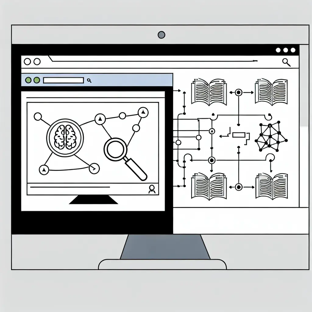 Modern AI research tools interface showing semantic search and automated clustering features