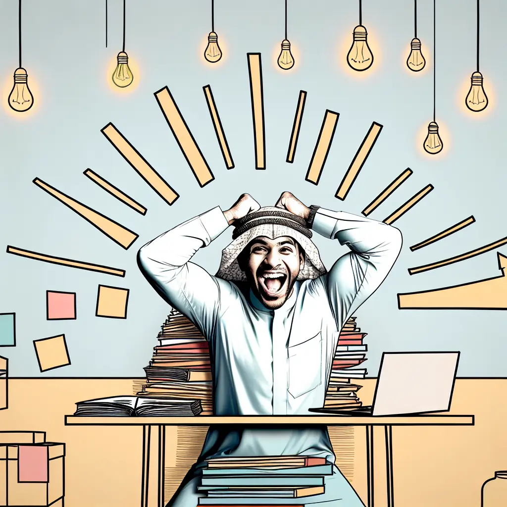 Excited student celebrating research breakthrough with clearly formulated hypothesis