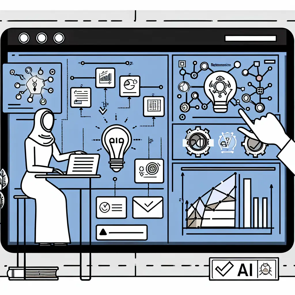 Futuristic AI interface displaying research planning recommendations and methodological insights