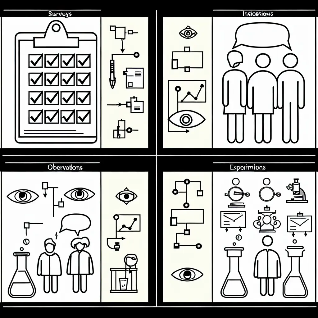 Comparative chart showing different data collection methods with their strengths and weaknesses