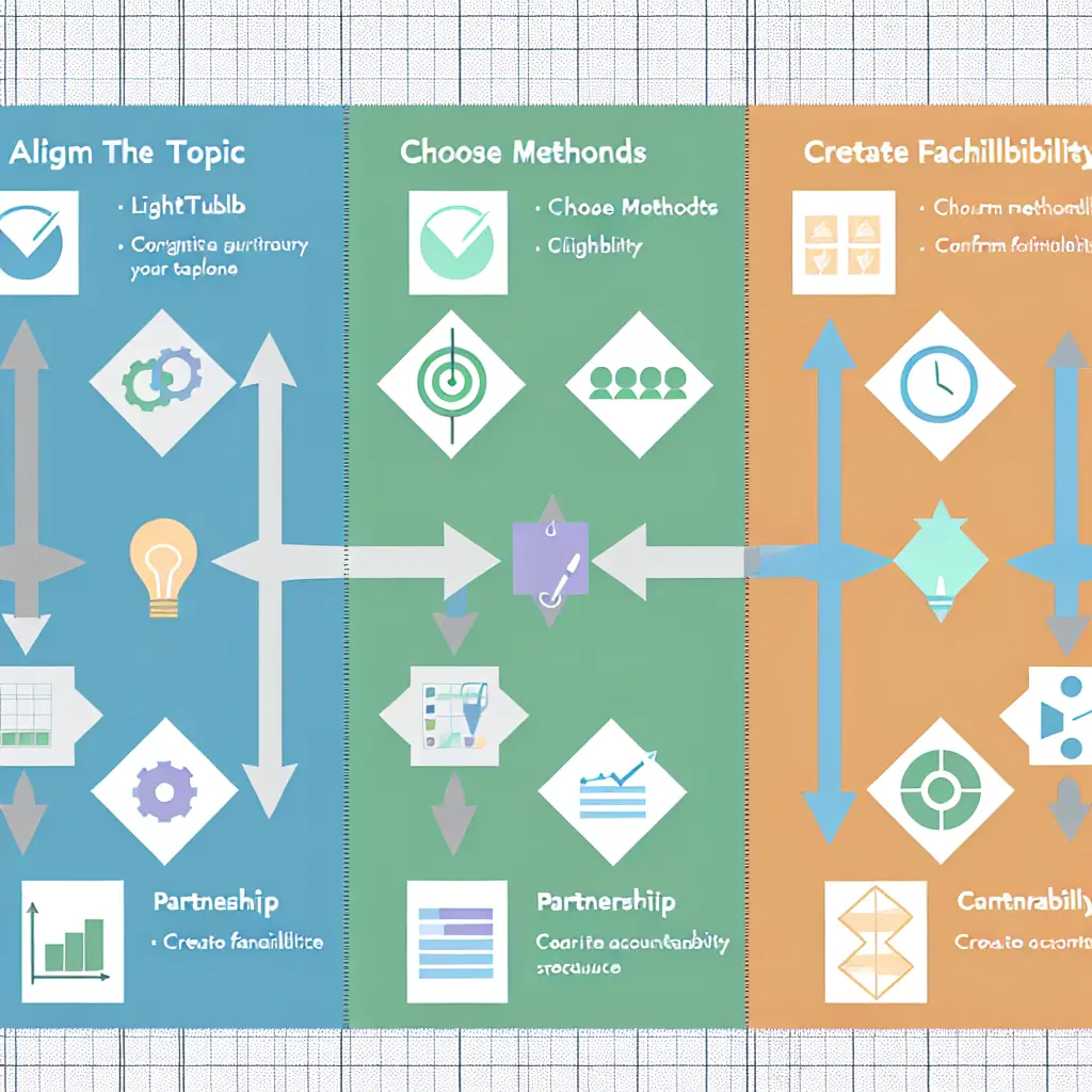 Visual diagram showing four connected phases of thesis planning workshop methodology
