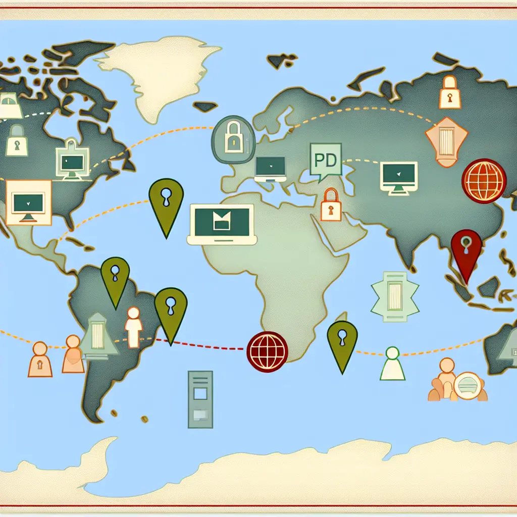 World map highlighting database access restrictions and geographic limitations for academic resources