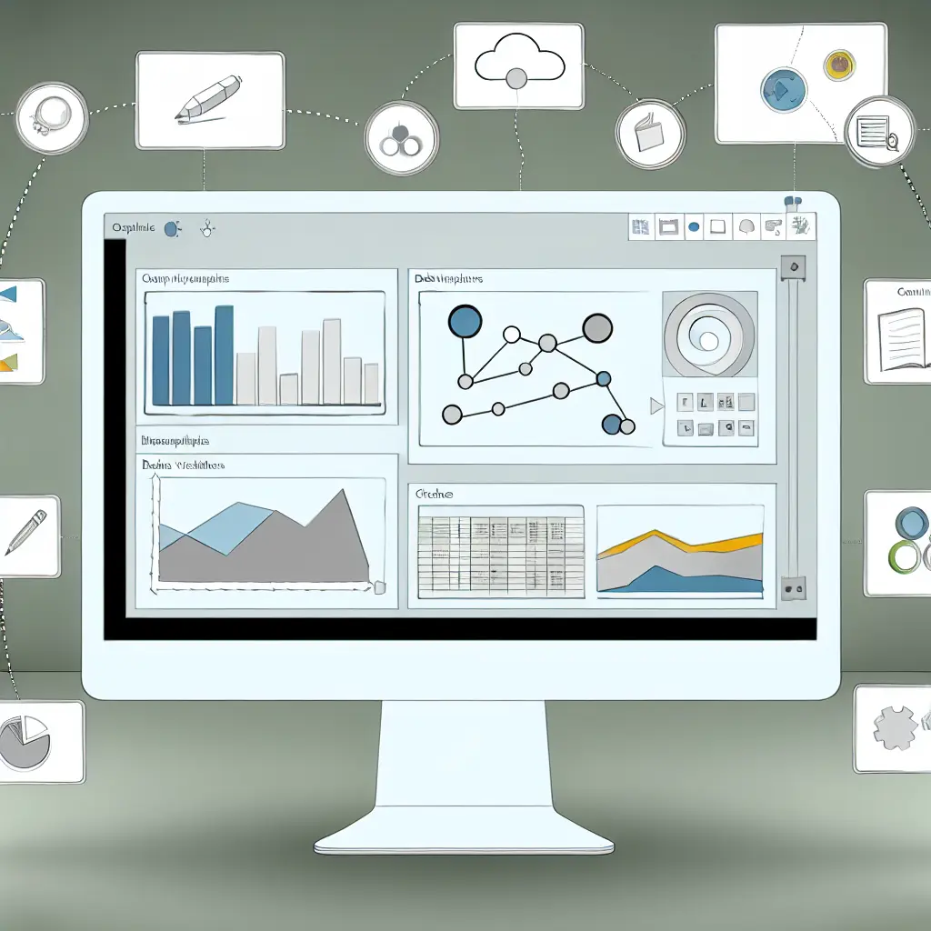 Interactive data visualization dashboard displaying real-time research metrics and analytics for academic thesis work