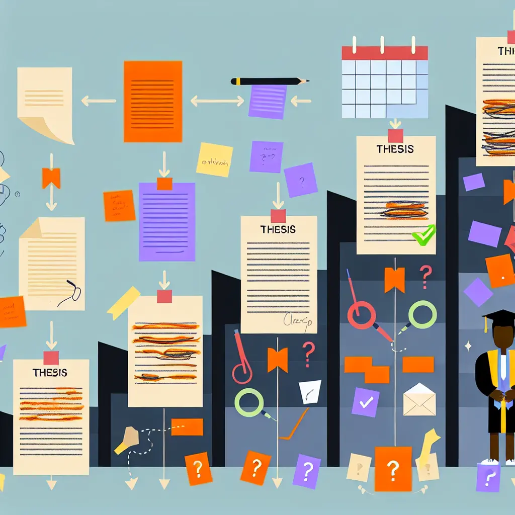 Journey from rough draft to polished thesis showing the editing and improvement process