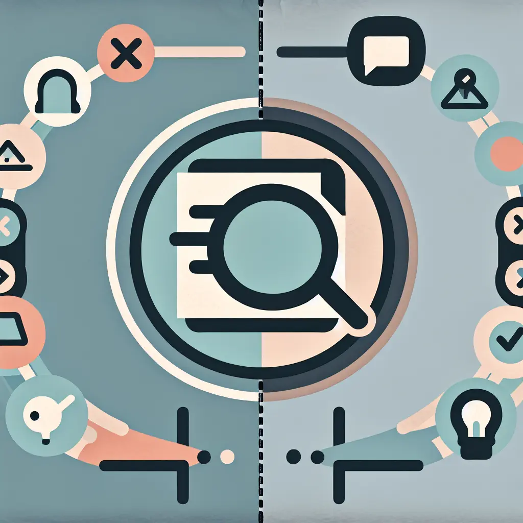 Split illustration showing transition from detection-based to process-based academic integrity verification